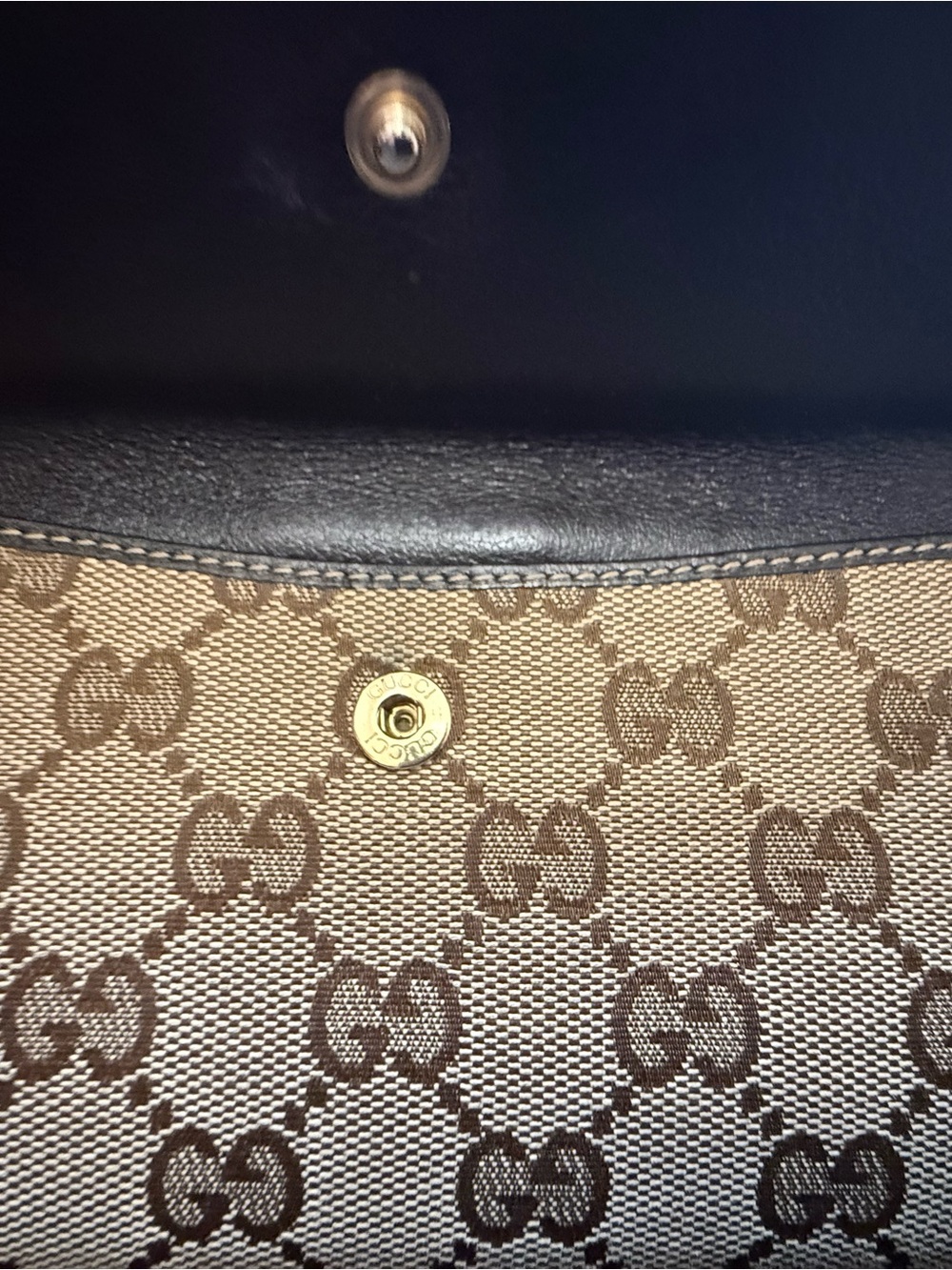 Gucci Brown and Beige GG Canvas Snap Wallet - Picture 10 of 11